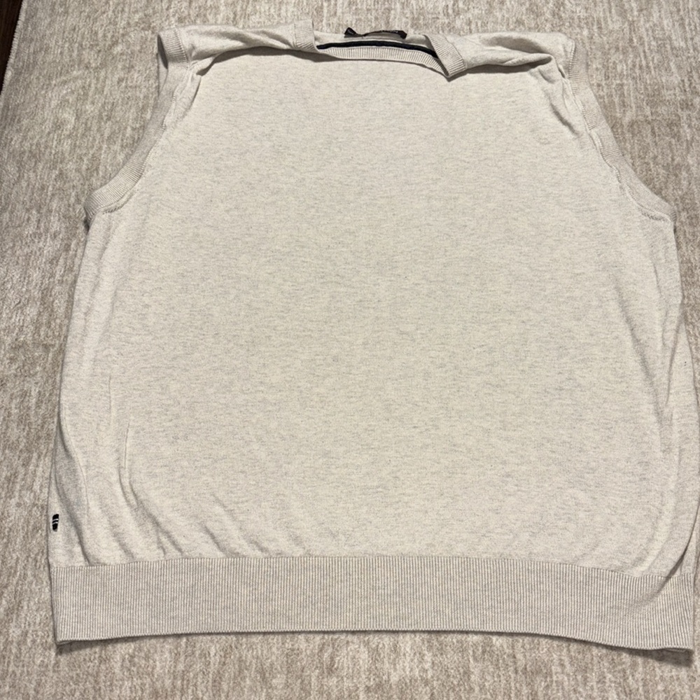 Men's XXL Nautica Oatmeal sleeveless sweater vest V neck - Picture 6 of 6